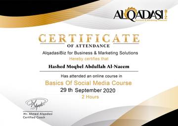 Basics of Social Media certificate