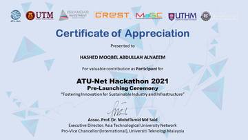 Hackathon 2021 Pre-Launching Ceremony certificate