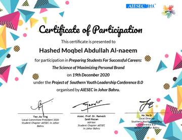 Maximising Personal Brand certificate